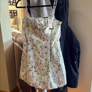 DANIELLE BERNSTEIN White Bustier Mini Dress
